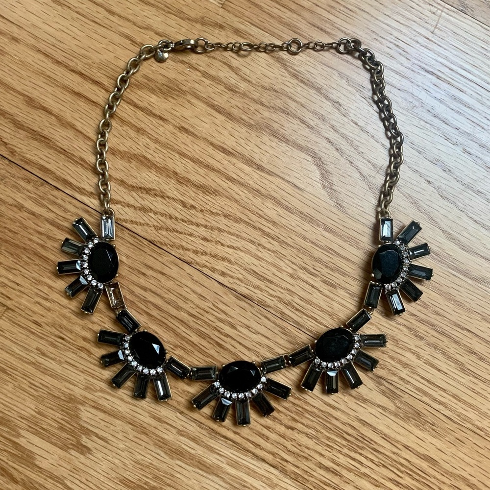J.Crew Factory Black Statement Necklace